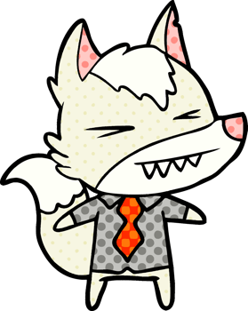 angry wolf boss cartoon png