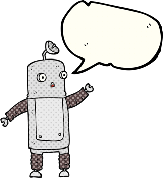 comic book speech bubble cartoon robot png