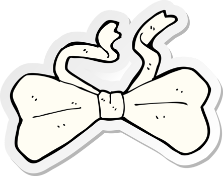 sticker of a cartoon bow tie png