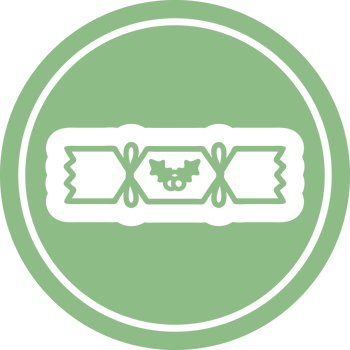 christmas cracker circular icon symbol png