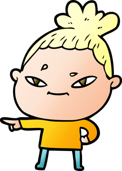 cartoon woman drawing png