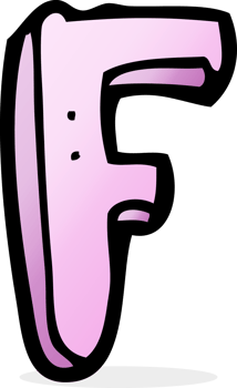 cartoon letter F png