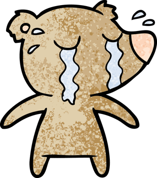 crying bear cartoon chraracter png
