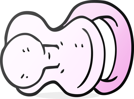 freehand drawn cartoon pacifier png