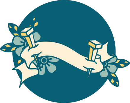 icon with banner of iron nail png