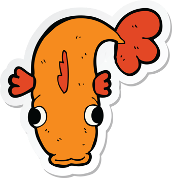 sticker of a cartoon fish png
