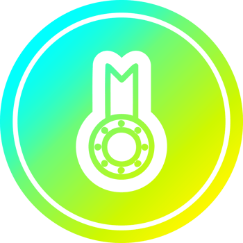 medal award circular in cold gradient spectrum png