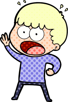 cartoon shocked man drawing png