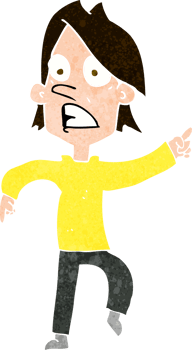 cartoon worried man pointing png