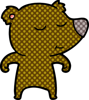 happy cartoon bear drawing png