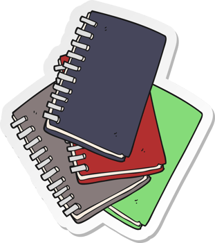 sticker of a cartoon note book png