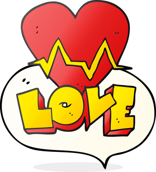 speech bubble cartoon heart rate pulse love symbol png