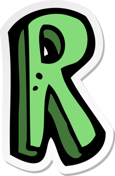 sticker of a cartoon letter png