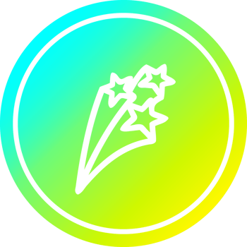 shooting stars circular icon with cool gradient finish png