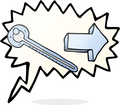 hand drawn speech bubble cartoon thermometer png