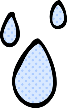 cartoon doodle water drips png