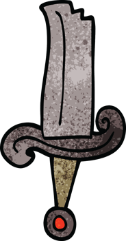 cartoon doodle jeweled sword png
