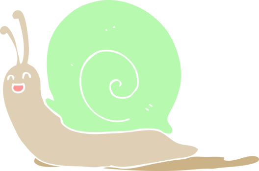 flat color style cartoon snail png