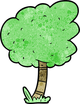 cartoon tree drawing png