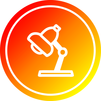 work lamp circular in hot gradient spectrum png
