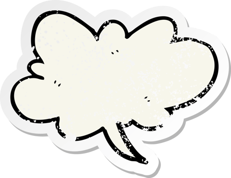 retro distressed sticker of a cartoon steam design element png