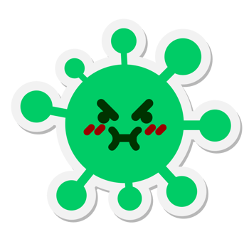 determined virus sticker png