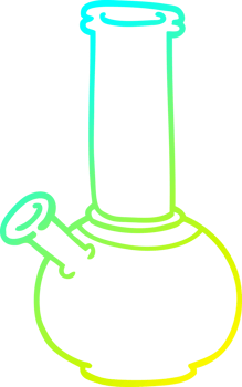 cold gradient line drawing cartoon bong png