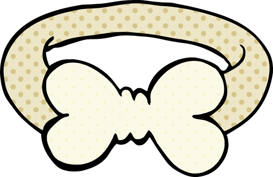 cartoon doodle bow tie png