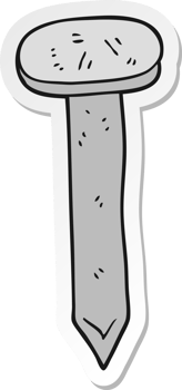 sticker of a cartoon nail png