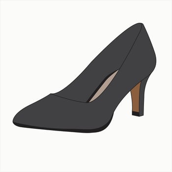 Fashionable stylish woman heel shoes vector icon eps
