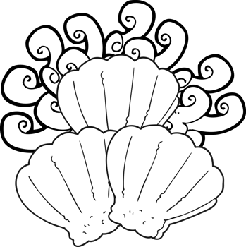 black and white cartoon shells png