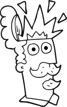 black and white cartoon man with exploding head png