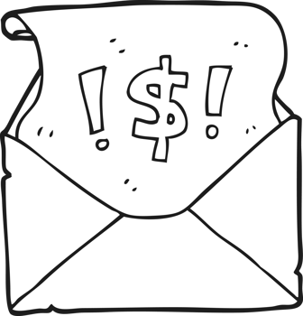 black and white cartoon abusive letter png