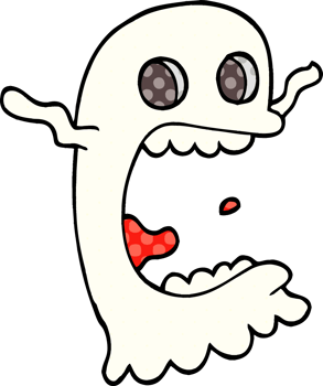 cartoon doodle spooky ghost png