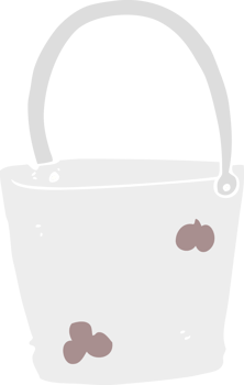 flat color illustration of a cartoon bucket png