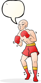 speech bubble cartoon boxer png