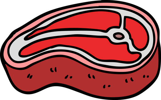 cartoon doodle tasty steak png