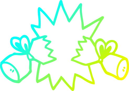 cold gradient line drawing cartoon cracker png