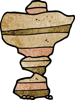 cartoon doodle of stacked stones png