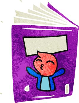 hand drawn retro cartoon doodle of a magazine png