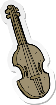 sticker of a cartoon violin png