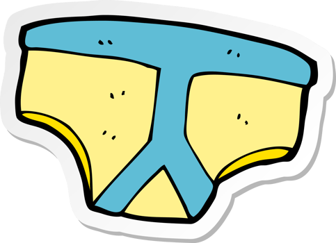sticker of a cartoon underpants png