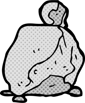 cartoon rock drawing png
