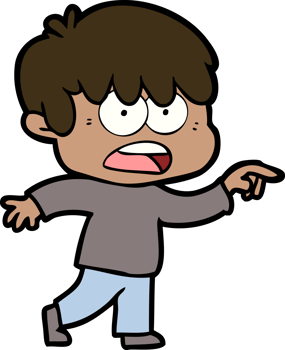 worried cartoon boy png