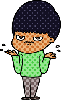 annoyed cartoon boy png