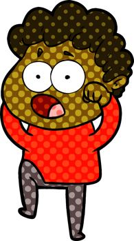 cartoon man gasping in surprise png