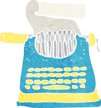 cartoon typewriter drawing png