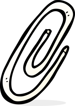 cartoon paperclip drawing png