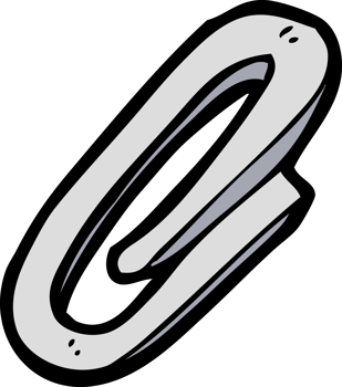 cartoon paperclip drawing png