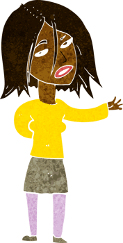 cartoon unhappy woman png